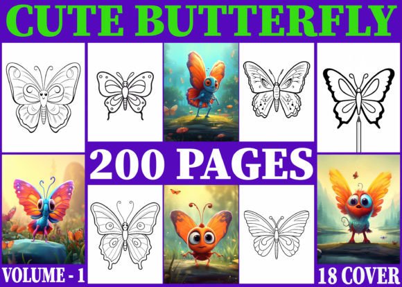 200+ Cute Butterfly Coloring Pages Kids