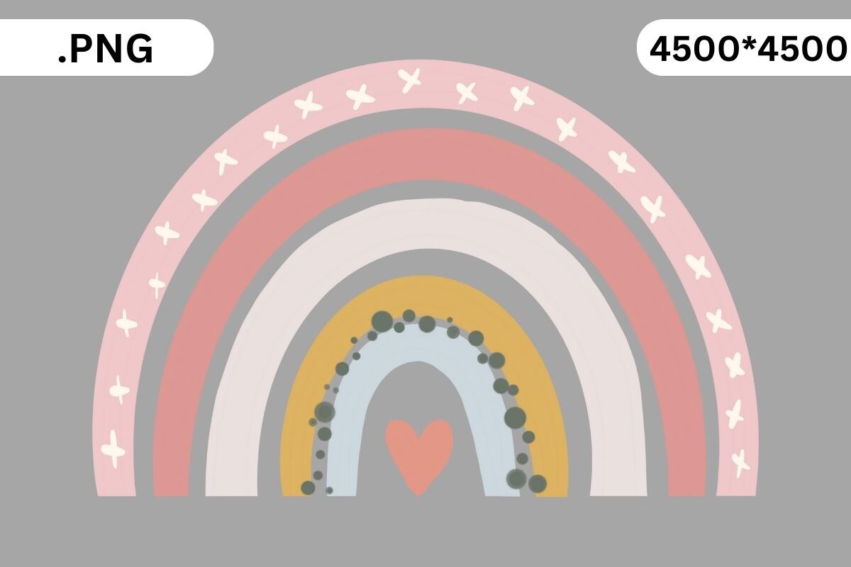 Boho Rainbow Graphic by NyDesign · Creative Fabrica