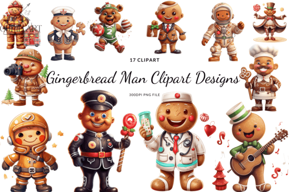 Gingerbread Man Clipart Graphics