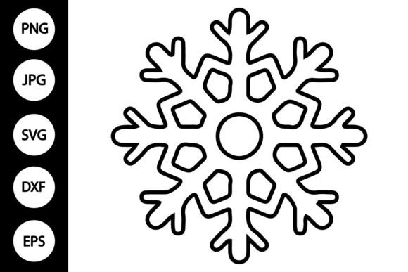 Outline Snowflake SVG