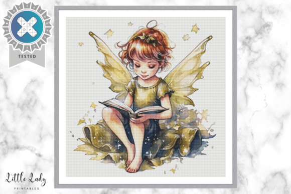 Reading Fairy Cross Stitch Pattern PDF