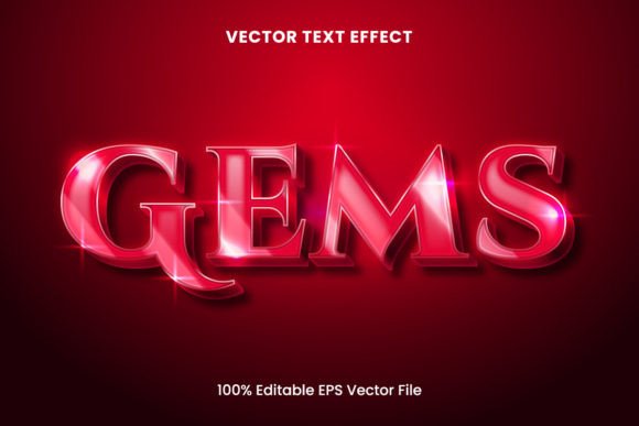 Red Ruby Gem Vector Text Effect Graphic Layer Styles By The Digital Cube