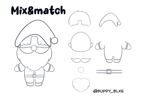 Santa Claus Creation Brushes Stamp - photo 2