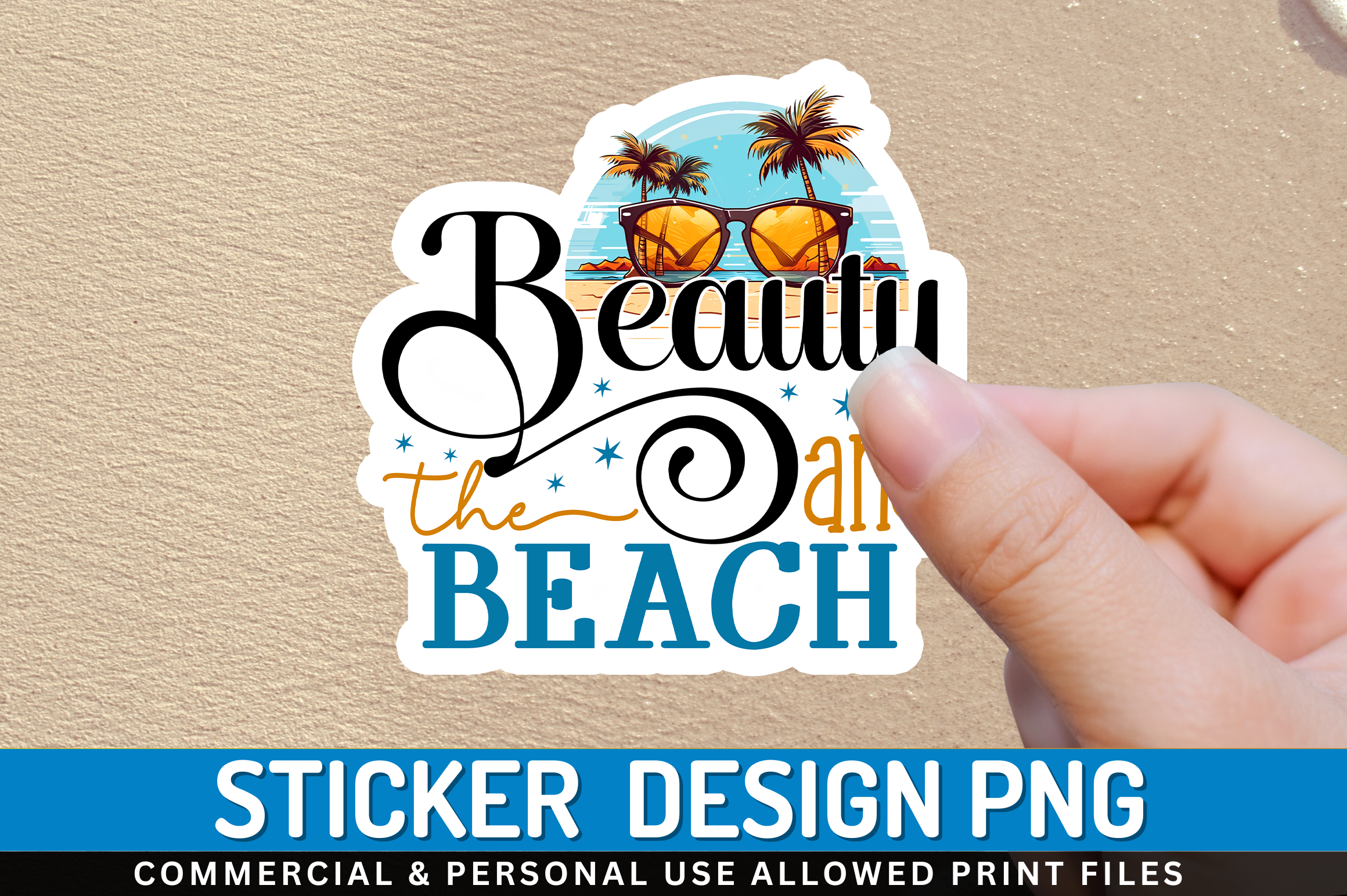 Beauty and the Sticker Design Graphic by Regulrcrative · Creative Fabrica