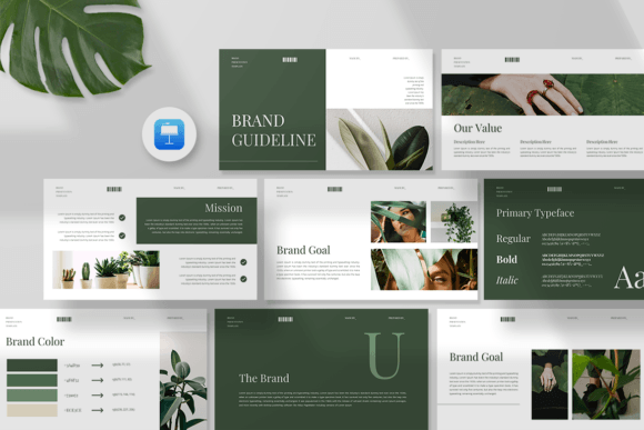 Brand Guideline - Keynote Template Graphic Presentation Templates By qrdesignstd