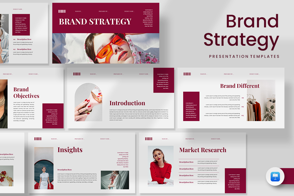 Plantilla de ponencia de estrategia de marca