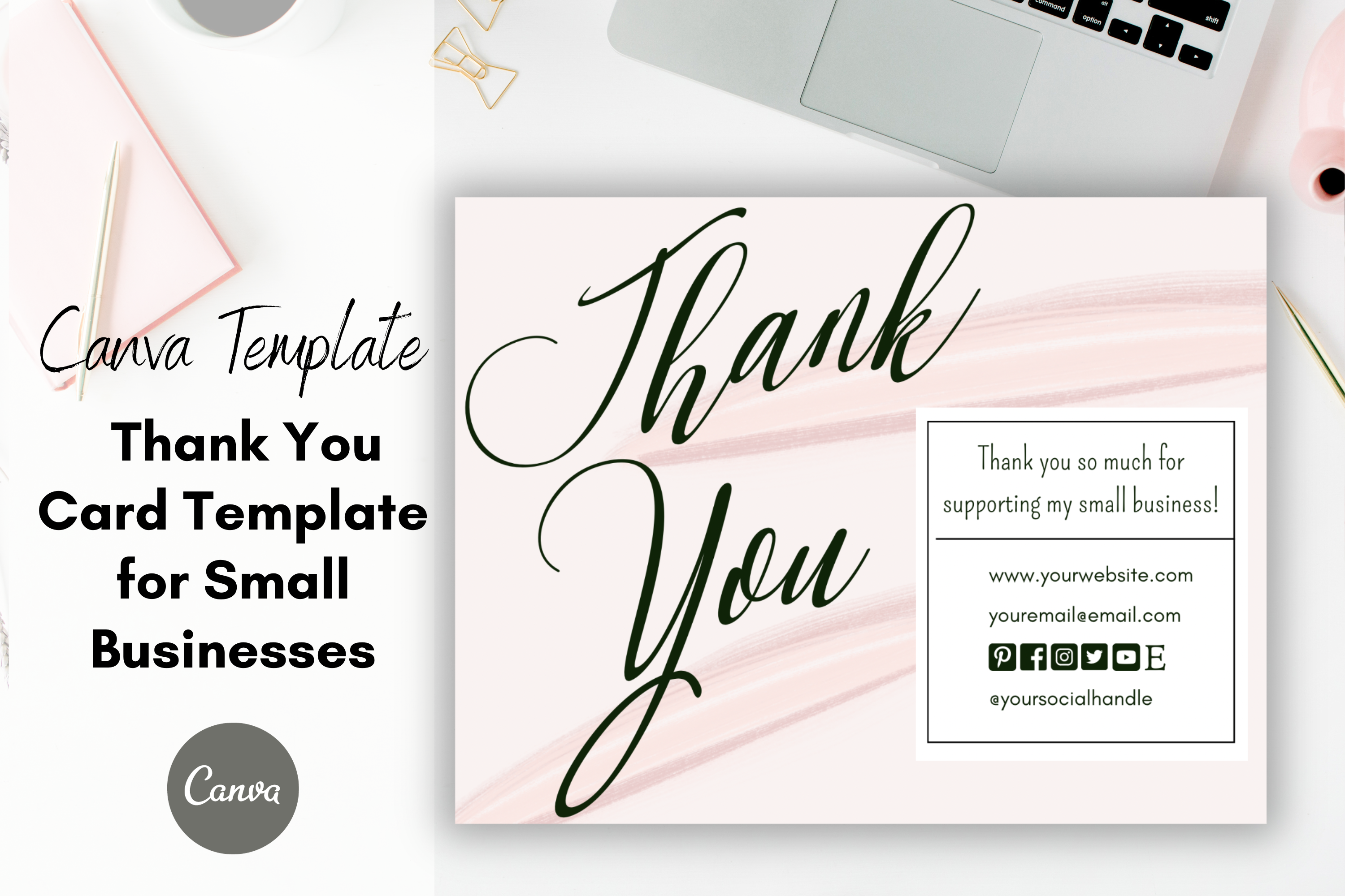 Business Thank You Card Canva Template