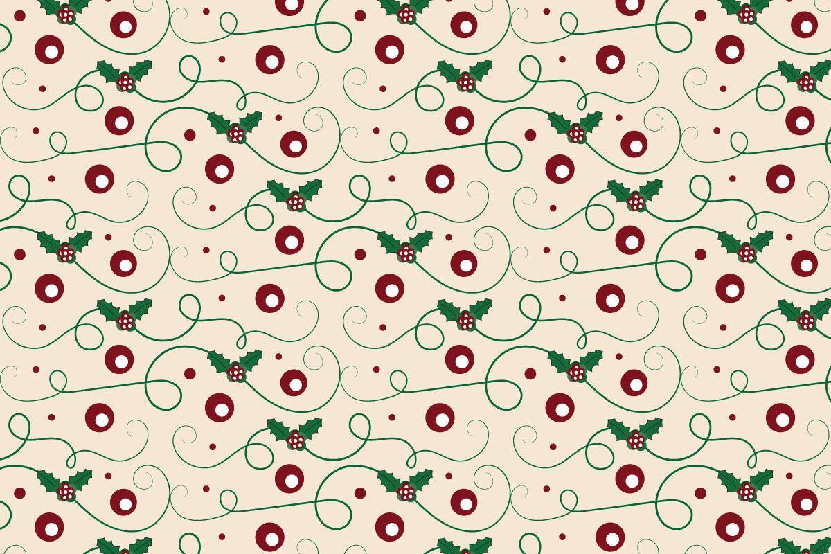 Christmas Green Ornate Seamless Pattern Graphic by nurearth · Creative ...