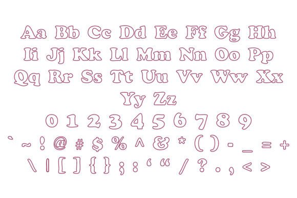 Chubby Outline Font - Preview 1