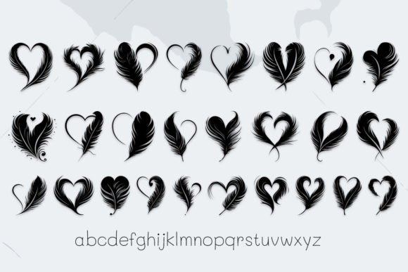 Feather Heart Font - Preview 2