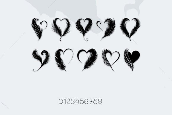 Feather Heart Font - Preview 3
