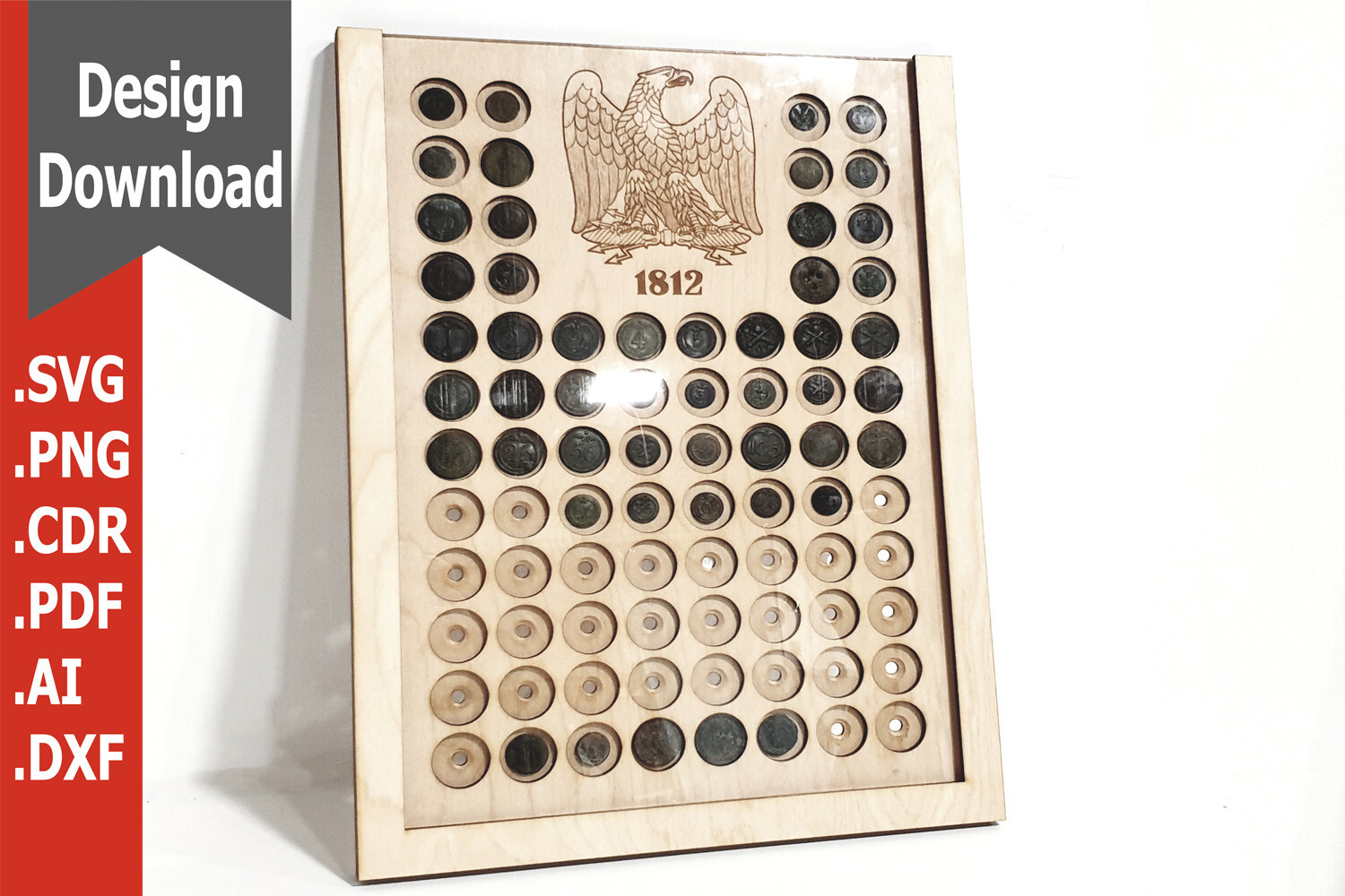 Frame for Button, Coin Collections · Creative Fabrica