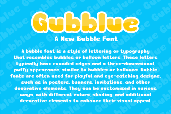 Gubblue Font - Preview 5