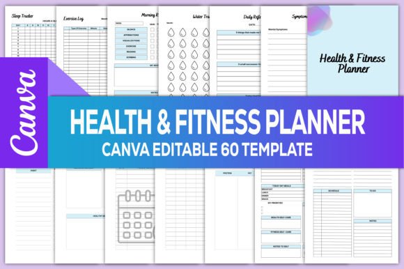 Health & Fitness Planner Canva KDP