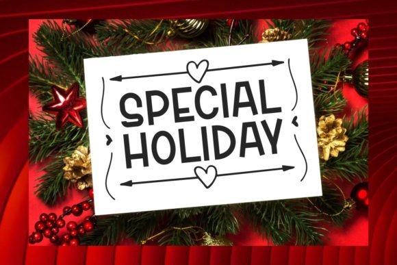 Holiday Impact Font PNG with transparent background - Preview 6