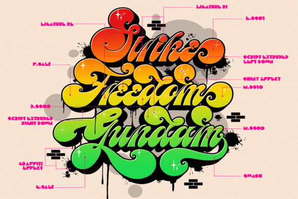 Meastro Duo Font PNG with transparent background - Preview 1
