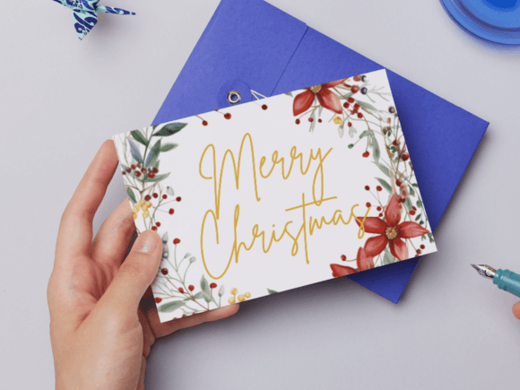 Merry Christmas Card Editable Canva
