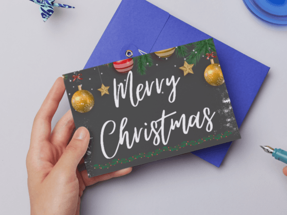 Merry Christmas Card Editable Canva