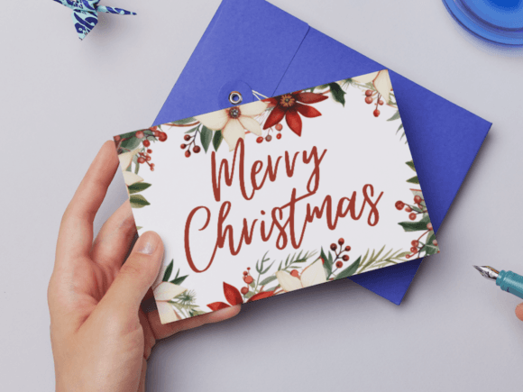 Merry Christmas Card Editable Canva