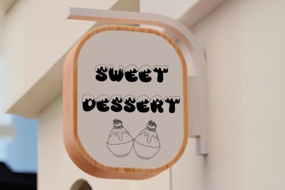 Milky Bingsu Font PNG with transparent background - Preview 2