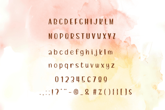 Orange Garden Font PNG with transparent background - Preview 6