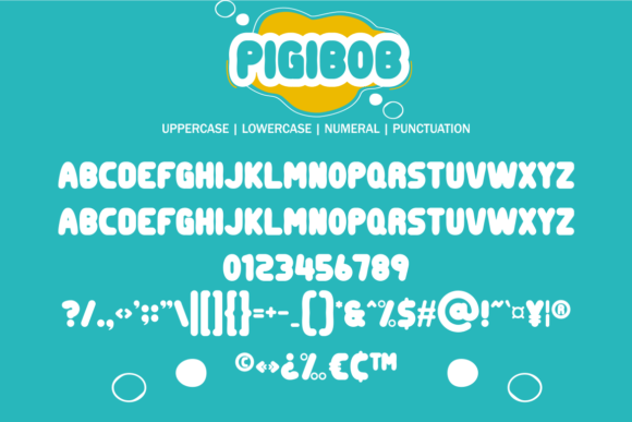 Pigibob Font PNG with transparent background - Preview 2