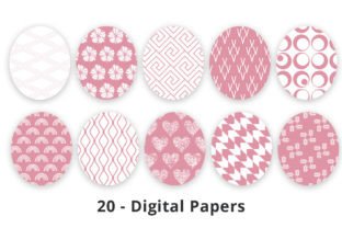 Pink Geometric Patterns Graphic by Lemon Paper Lab · Creative Fabrica
