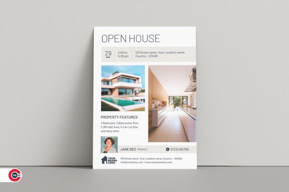 Preview of Real Estate Open House Template Set real estate social media template
