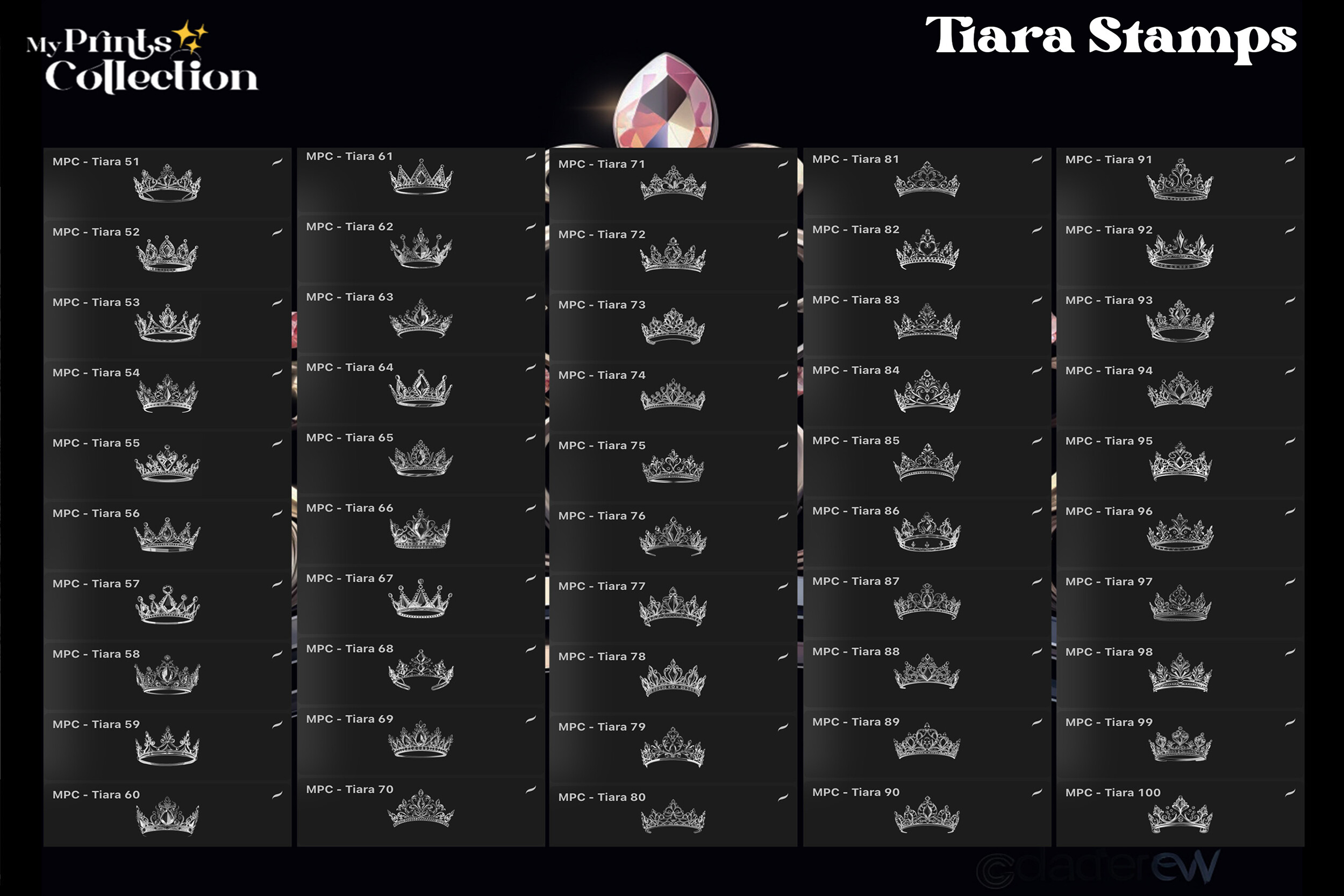 100+ Procreate Tiara Stamps - photo 3