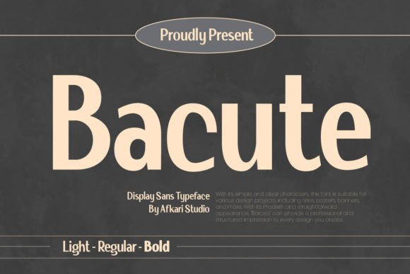 Bacute Font - Preview 2