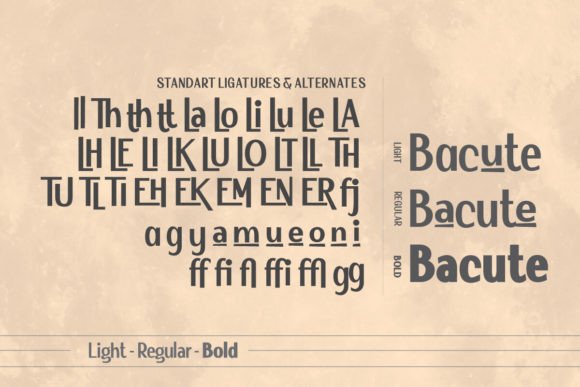 Bacute Font - Preview 3