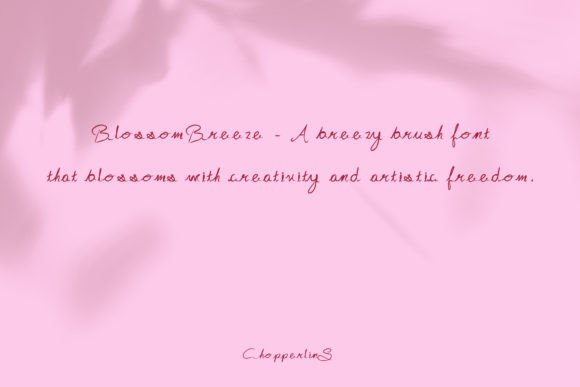 Blossombreeze Font PNG with transparent background - Preview 1