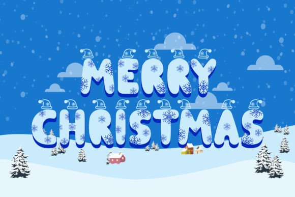 Christmas Snow Font - Preview 1