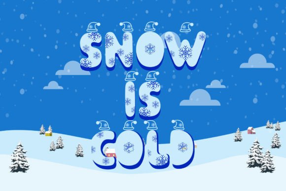 Christmas Snow Font - Preview 2