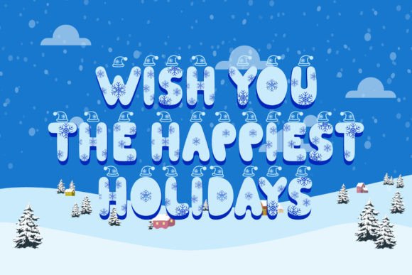 Christmas Snow Font - Preview 3