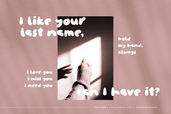 Cute Love Font - Preview 1