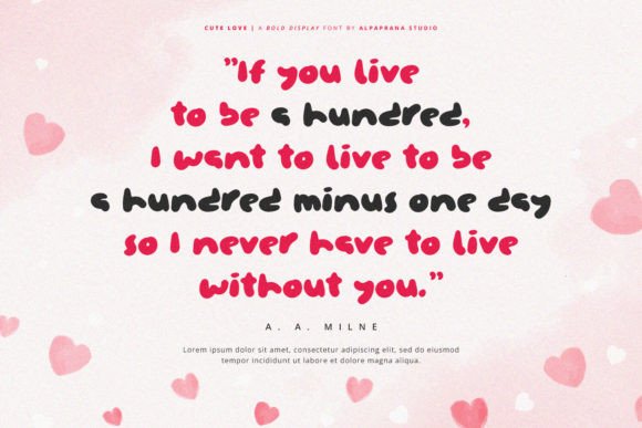 Cute Love Font - Preview 6