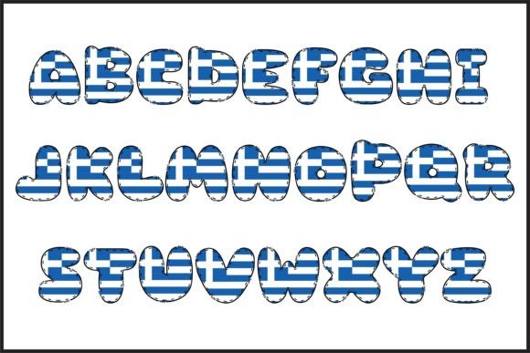 Greece Font PNG with transparent background - Preview 1