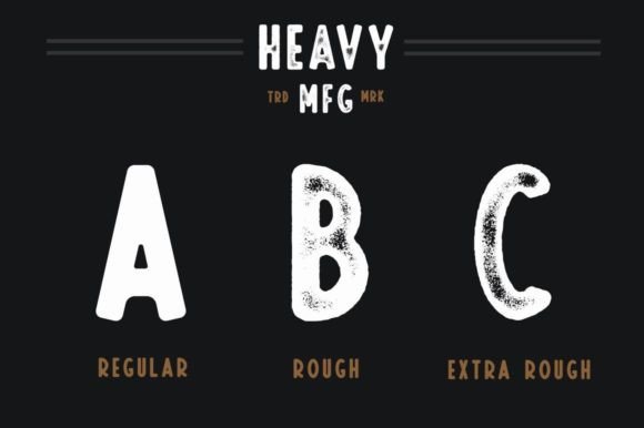 Heavy Mfg Font PNG with transparent background - Preview 1