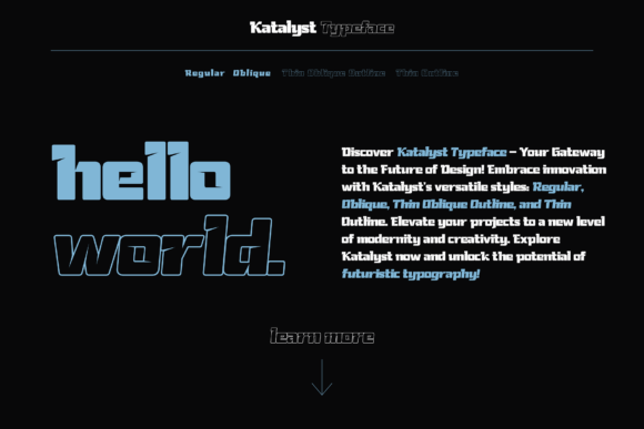 Katalyst Font PNG with transparent background - Preview 3