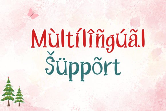Marry Christmas Font PNG with transparent background - Preview 4