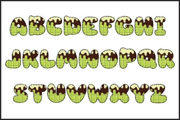 Matcha Melt Font PNG with transparent background - Preview 1