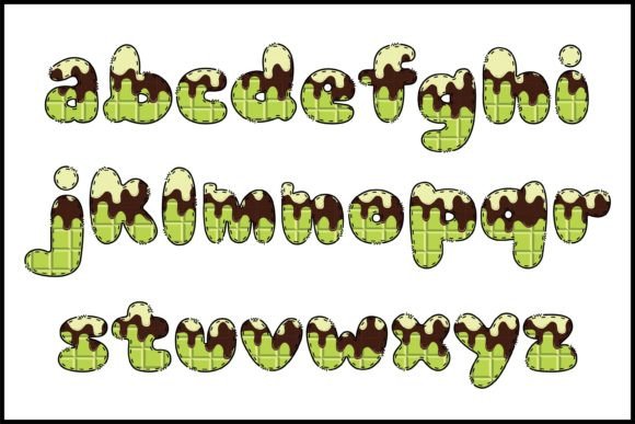 Matcha Melt Font PNG with transparent background - Preview 2