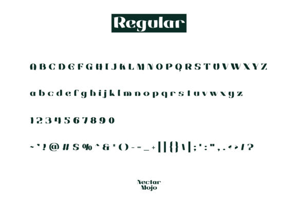 Nectar Mojo Font PNG with transparent background - Preview 2