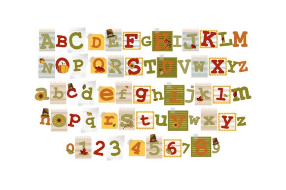 Noted November Font PNG with transparent background - Preview 1