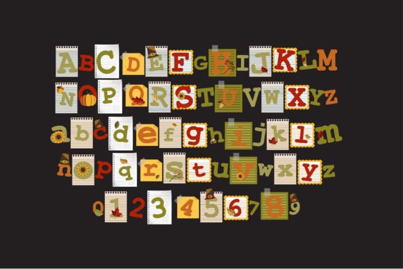 Noted November Font PNG with transparent background - Preview 2