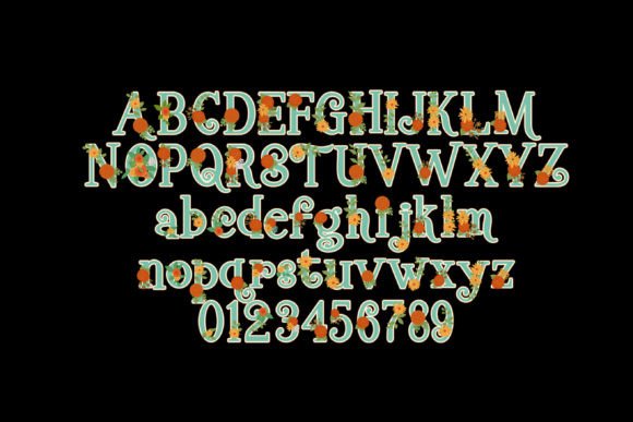 November Mums Font PNG with transparent background - Preview 2