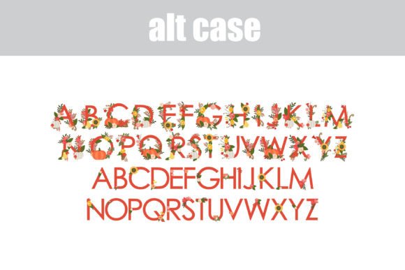November Posies Font PNG with transparent background - Preview 1