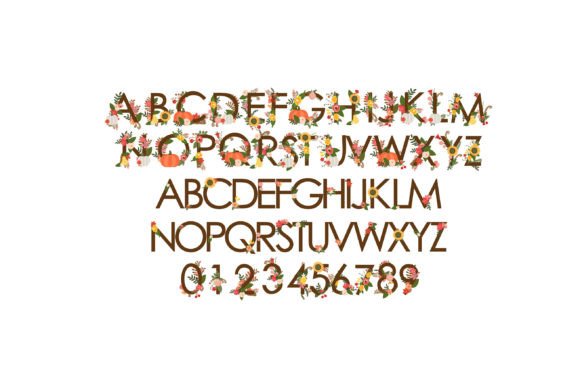 November Posies Font PNG with transparent background - Preview 2