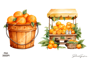 Orange Watercolor Clipart PNG Graphic by Danishgraphics · Creative Fabrica